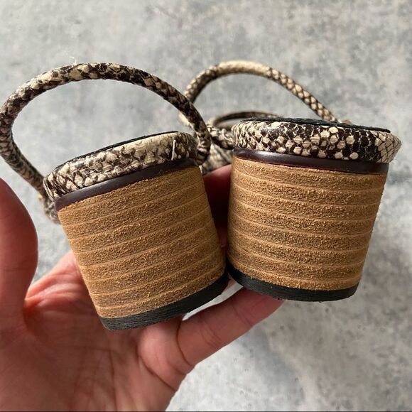 Mi.im Snakeskin Block Heel Sandals 6.5 - Picture 4 of 5